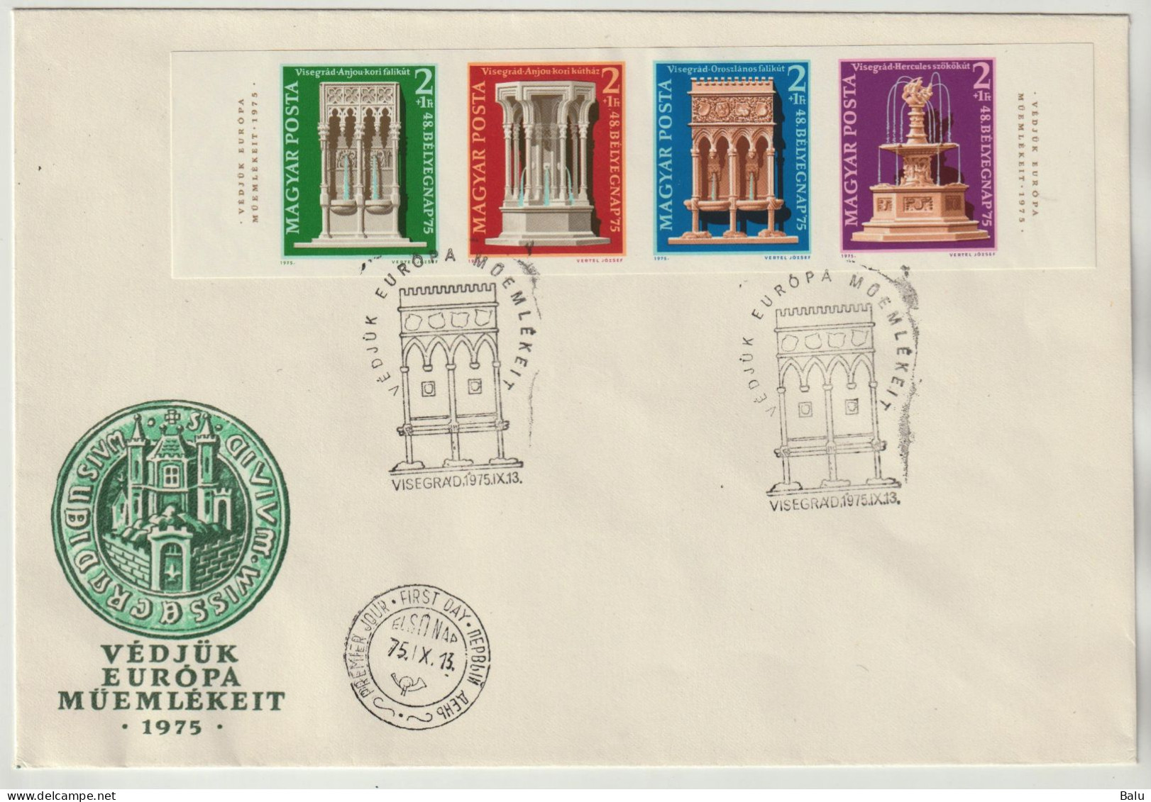 Ungarn 1975, Michel Nr. 3060-63 B FDC Mit ESST, Michel 150,-€, 3 Scans, Denkmalschutzjahr - FDC