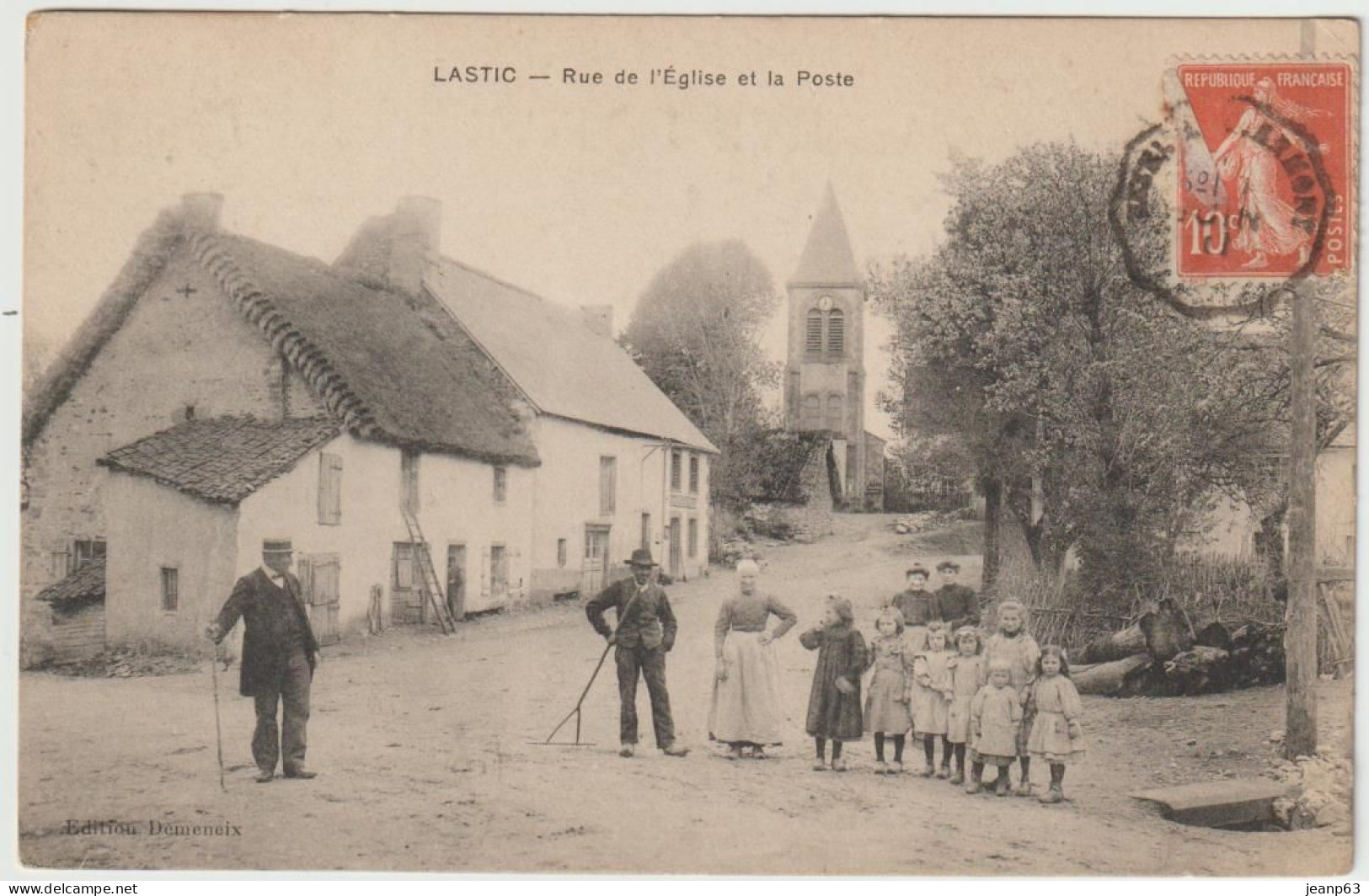 LASTIC - Rue De L'Eglise Et La Poste - Other & Unclassified