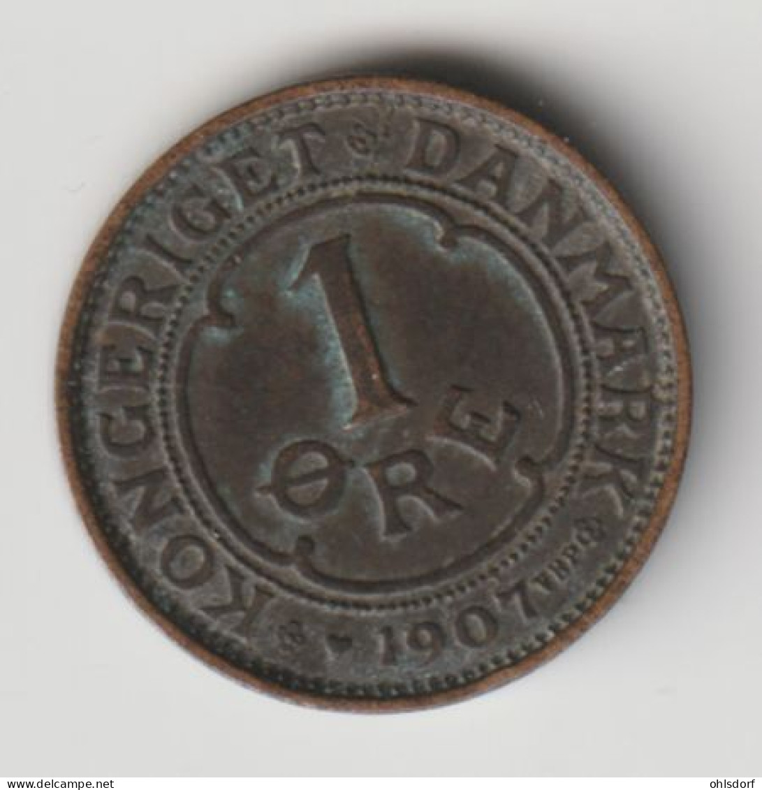 DENMARK 1907: 1 Öre, KM 804 - Dänemark