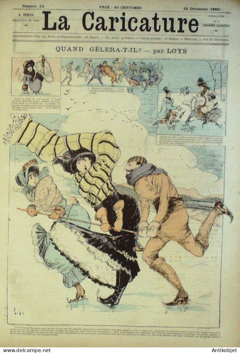 La Caricature 1880 N°  52 Quand Gèlera---til Loys Esquisses Maritimes Gino - Magazines - Before 1900