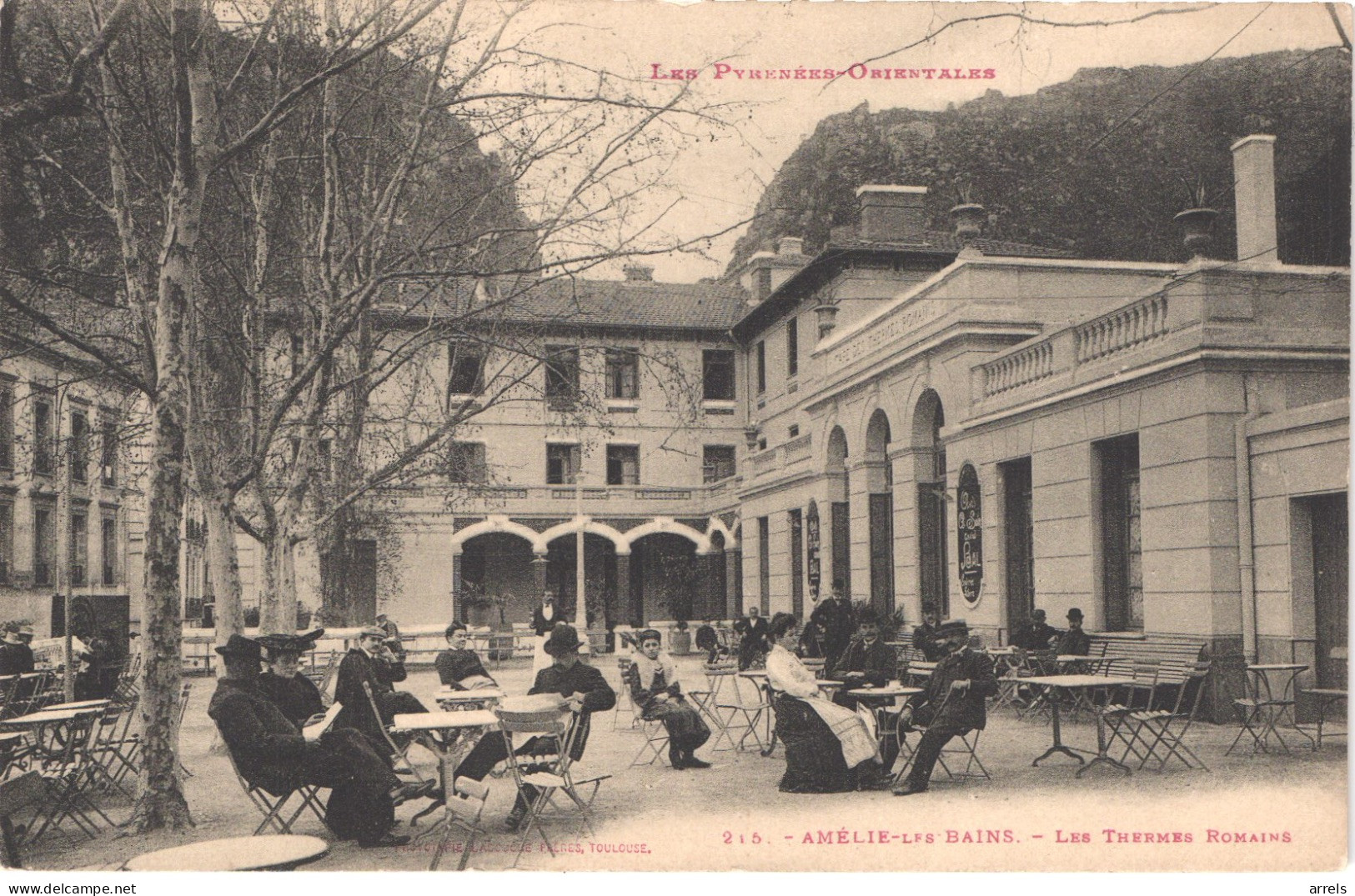 FR66 AMELIE LES BAINS - Labouche 215 - Les Thermes Romains - Animée - Belle - Amélie-les-Bains-Palalda