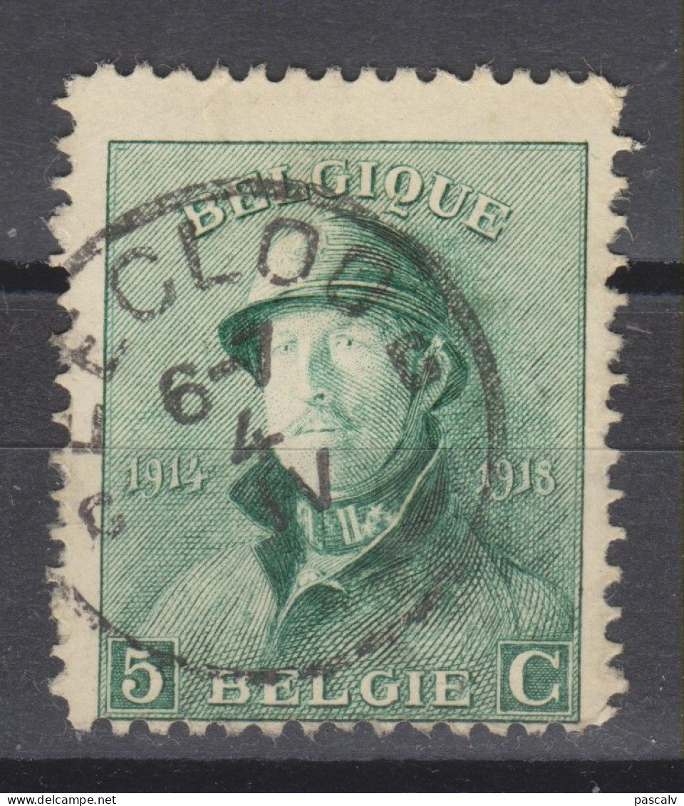 COB 167 Oblitération Centrale EECLOO - 1919-1920 Roi Casqué