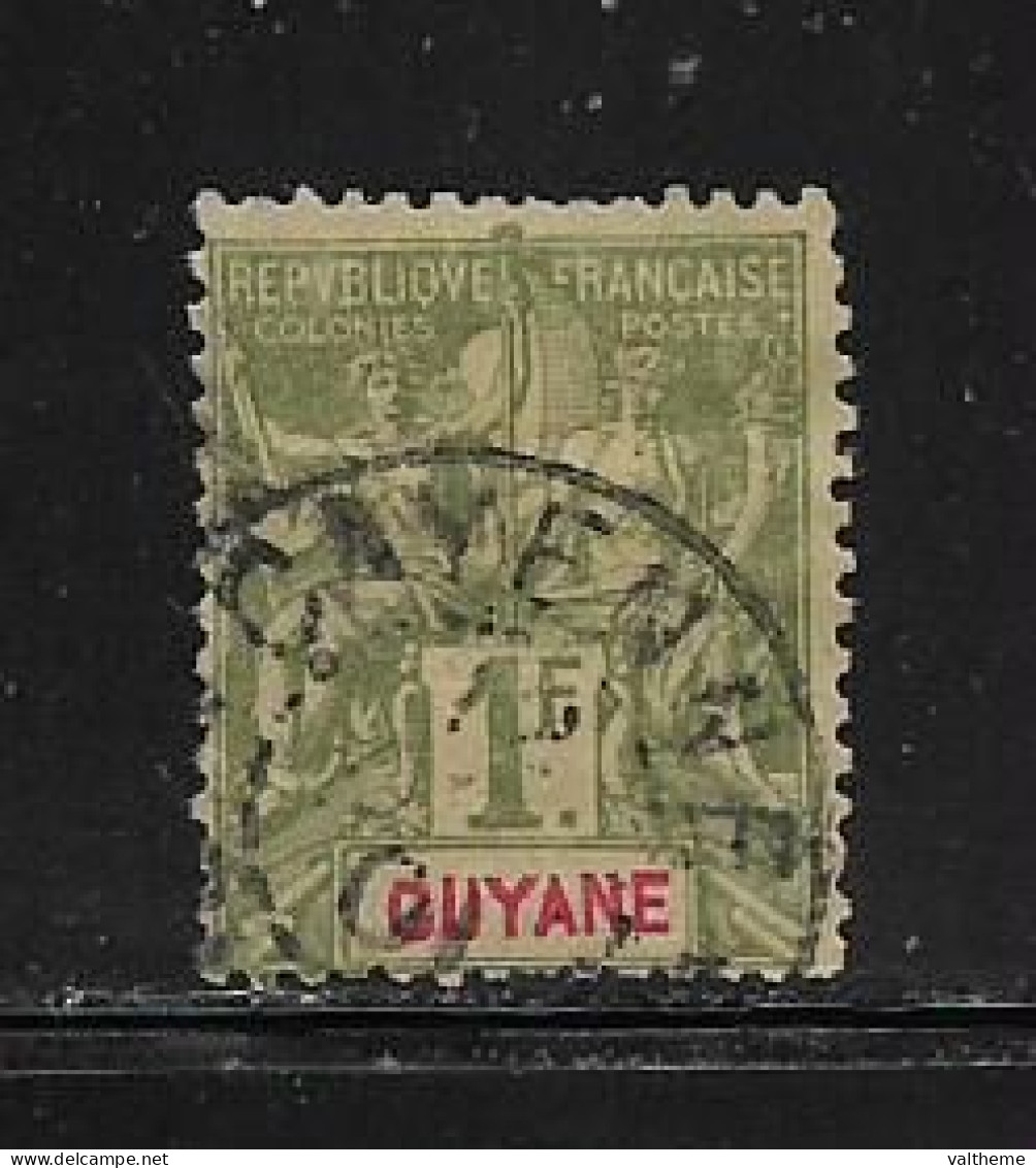 GUYANE    ( DIV - 415 )   1892   N° YVERT ET TELLIER   N°  42 - Usati