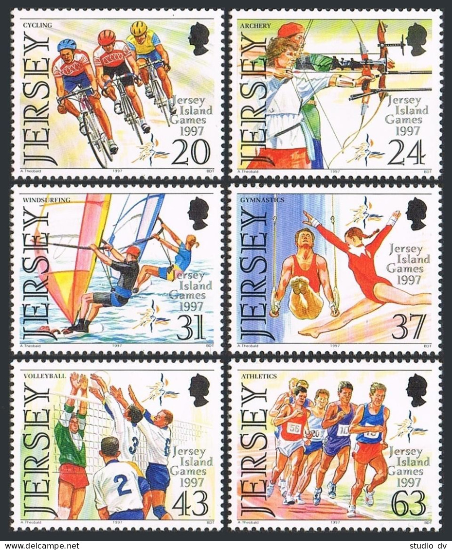 Jersey 800-805,MNH.Michel 787-792. 1997 Jersey Island Games.Cycling,Archery, - Jersey