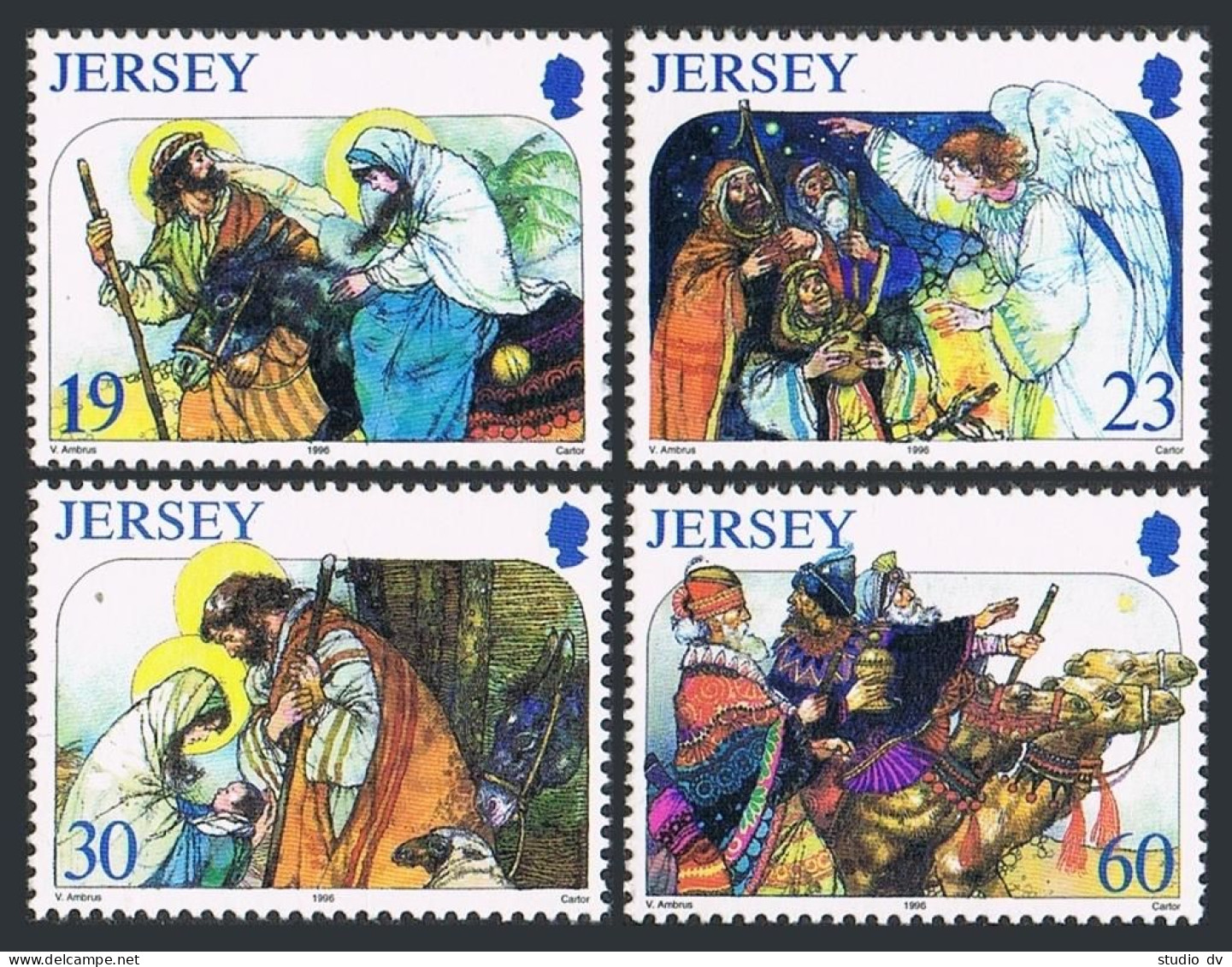 Jersey 773-776,MNH.Michel 760-763. Christmas 1996.Journey To Bethlehem,Nativity, - Jersey