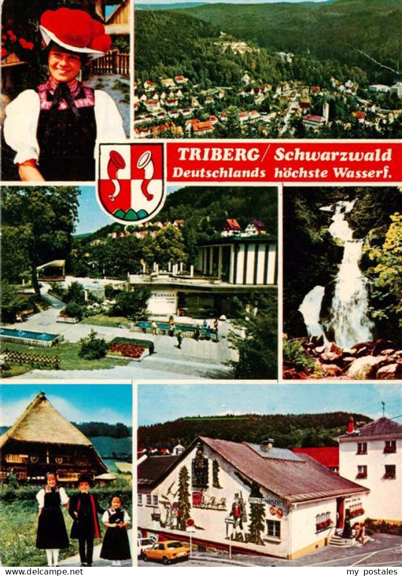73927298 Triberg Trachtenmaedchen Panorama Kurhaus Wasserfall Trachten Uhrenhaus - Triberg