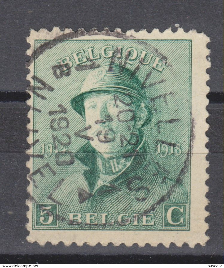 COB 167 Oblitération Centrale NIVELLES 1B - 1919-1920 Albert Met Helm