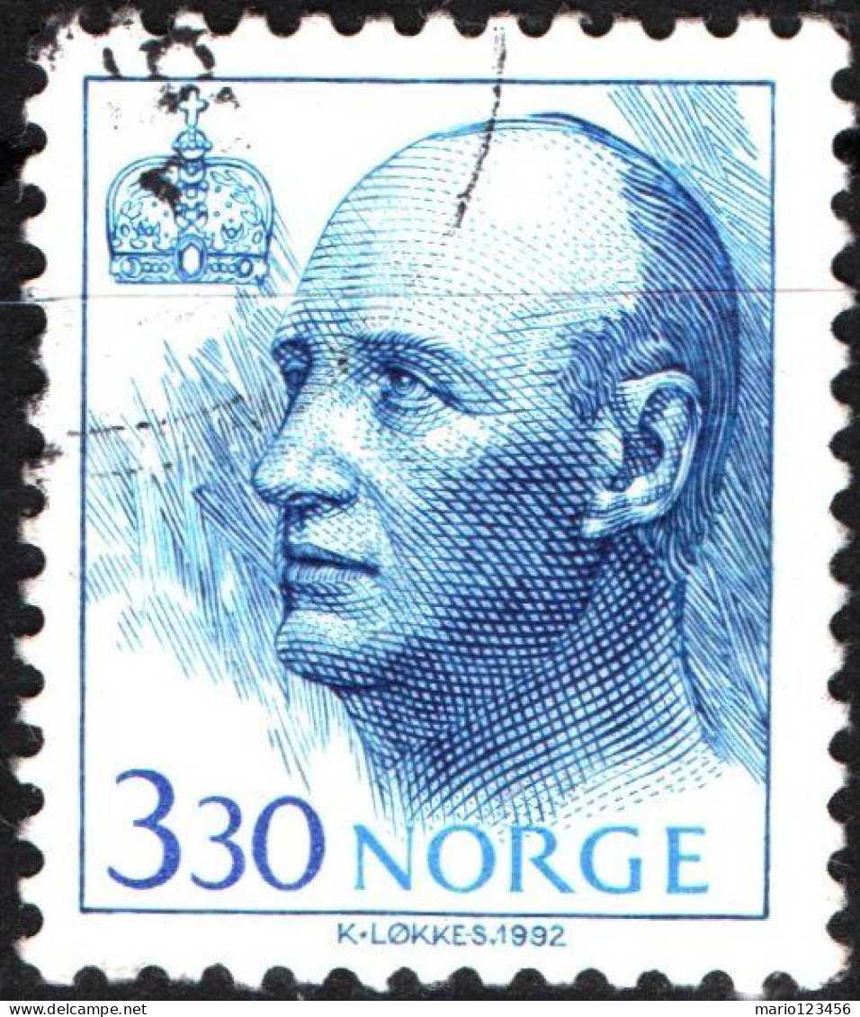 NORVEGIA, NORWAY, RE HARALD V, 1992, USATI Mi:NO 1085, Scott:NO 1007, Yt:NO 1042 - Oblitérés