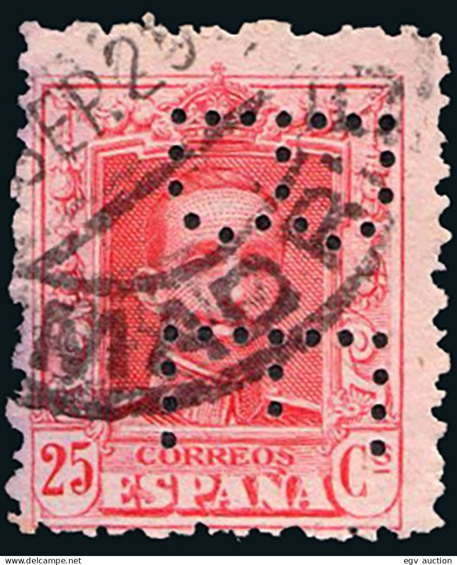 Madrid - Perforado - Edi O 317 - "BE" (Banco) - Used Stamps