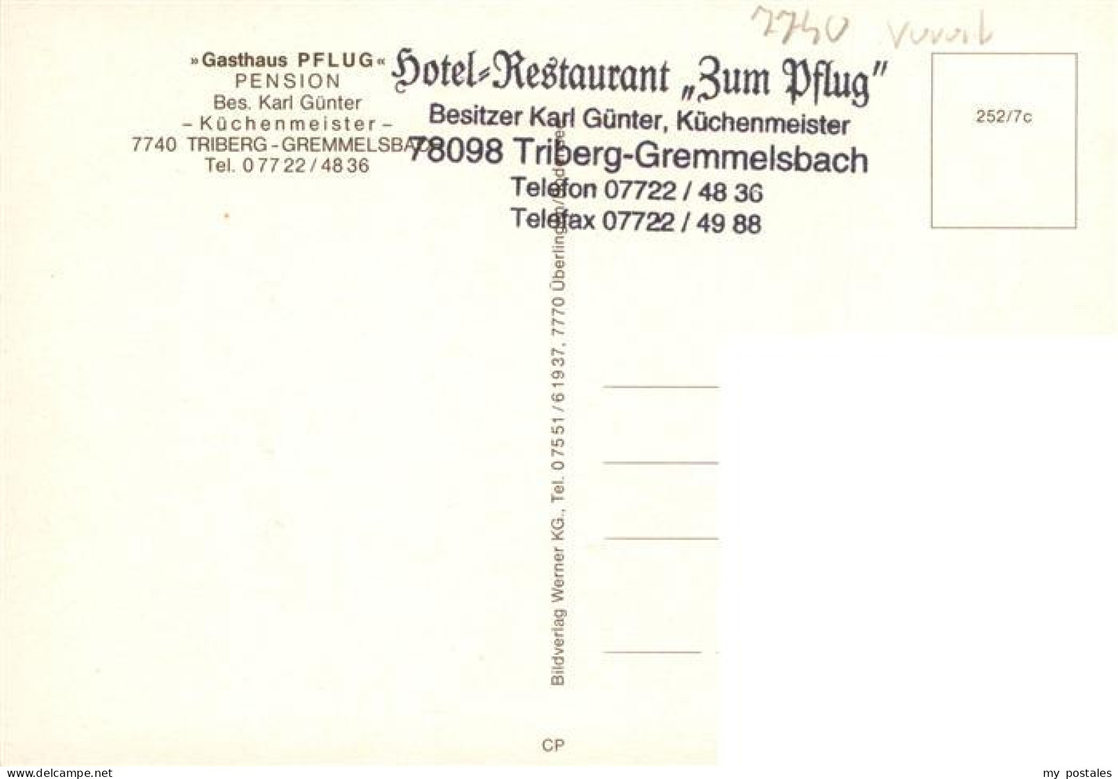 73927276 Gremmelsbach_Triberg Hotel Restaurant Zum Pflug - Triberg