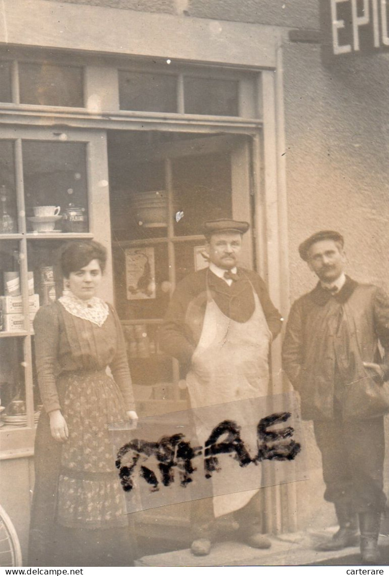 PHOTO ANCIENNE,21,COTE D'OR,AIGNAY LE DUC,RUE D'ARCHERON,COMMERCE,RARE - Orte