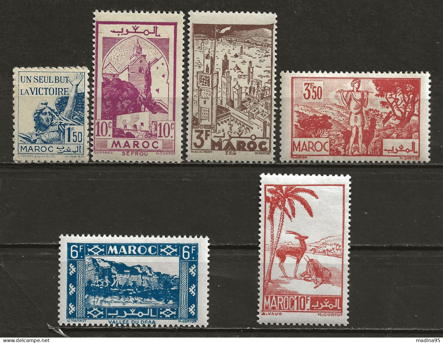 MAROC Colo:, *, N° YT 223, 224, 231, 231A, 233 Et 234, Ch., TB - Unused Stamps