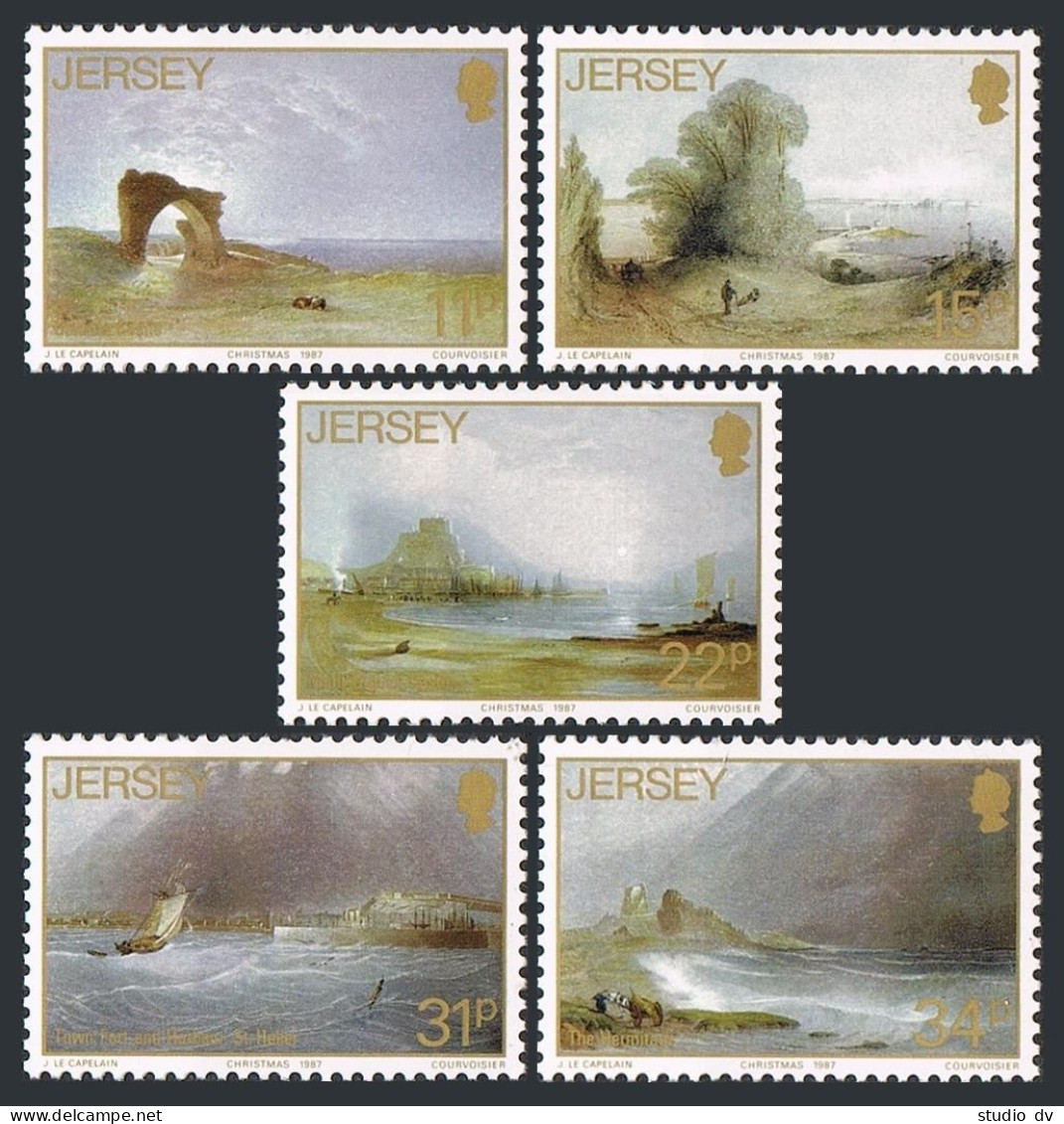 Jersey 437-441, MNH. Michel 420-424. John Le Capelain, 1987. Castles, Bay, Fort. - Jersey