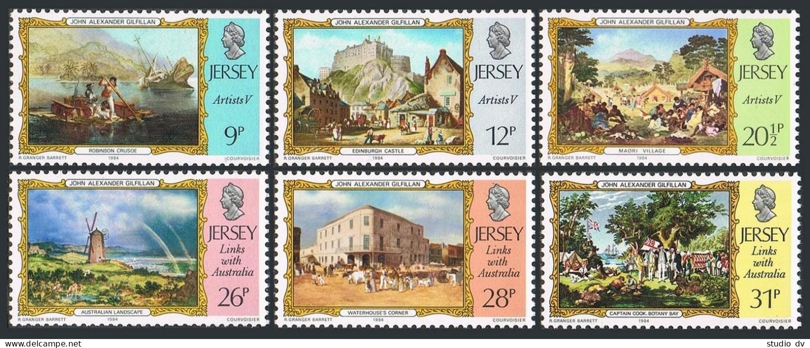 Jersey 340-345, MNH.M Ichel 334-337. Alexander Gilfillan, 1984. Paintings. - Jersey