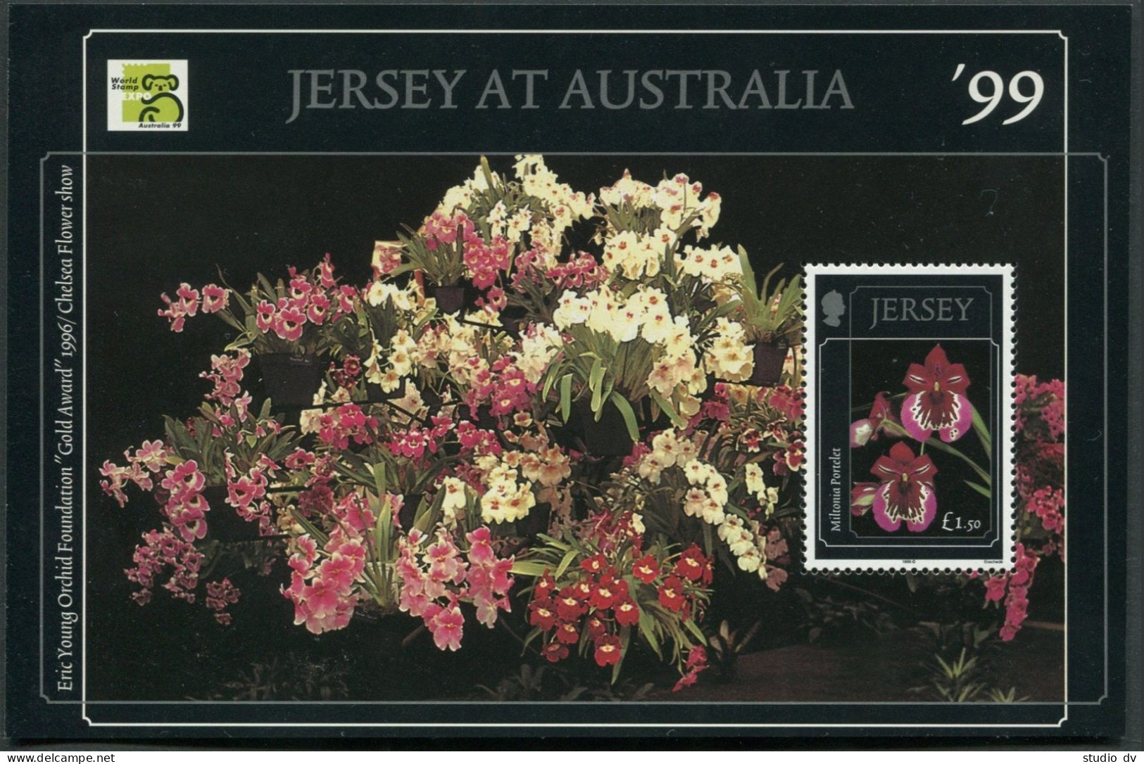 Jersey 896,MNH.Michel 883 Bl.22. AUSTRALIA-1999.Orchids. - Jersey