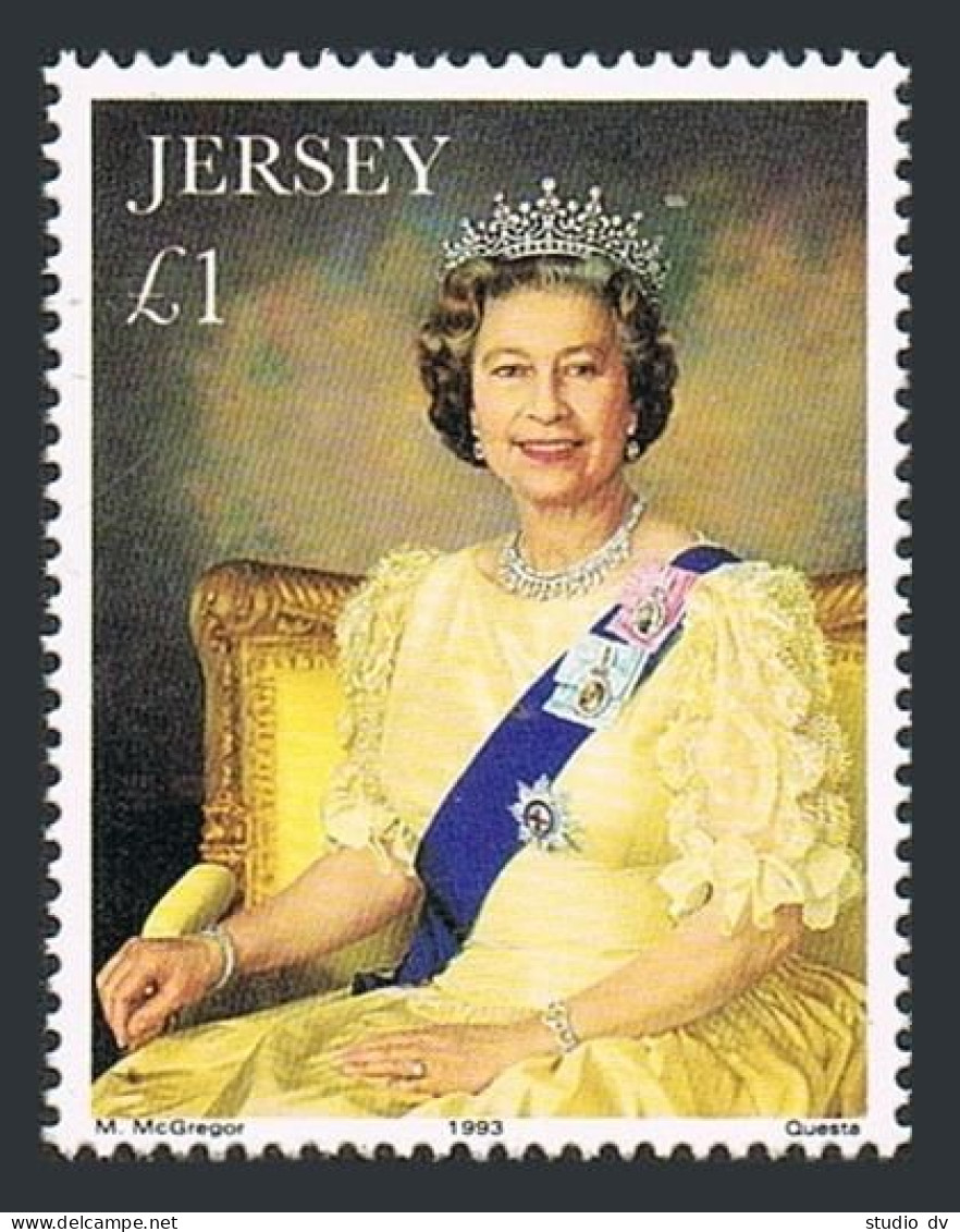 Jersey 505, MNH. Michel 623. Queen Elizabeth QE II Coronation 25th Ann. 1993. - Jersey