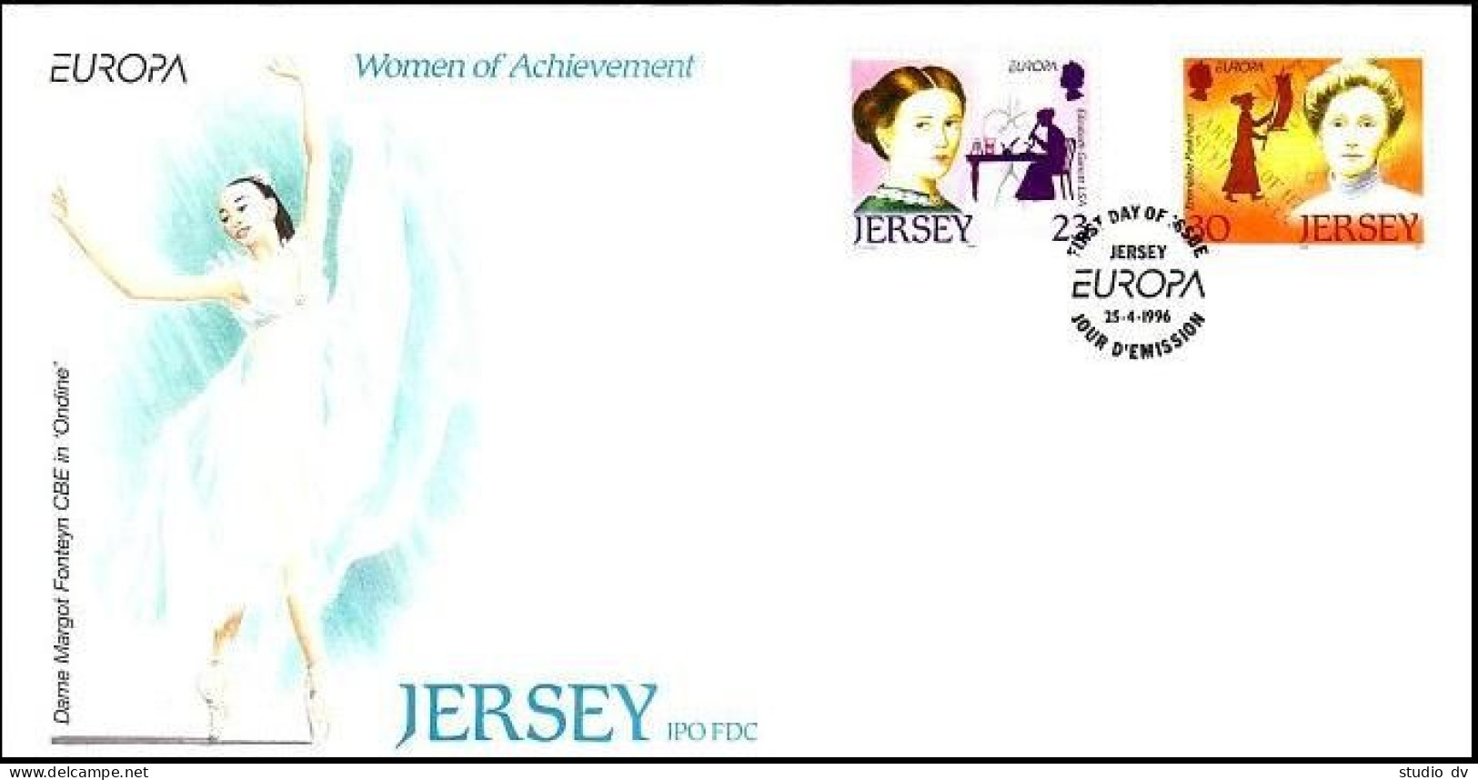 Jersey 748-749 FDC.Michel 735-736. EUROPE CEPT-1996.Women Of Achievement. - Jersey