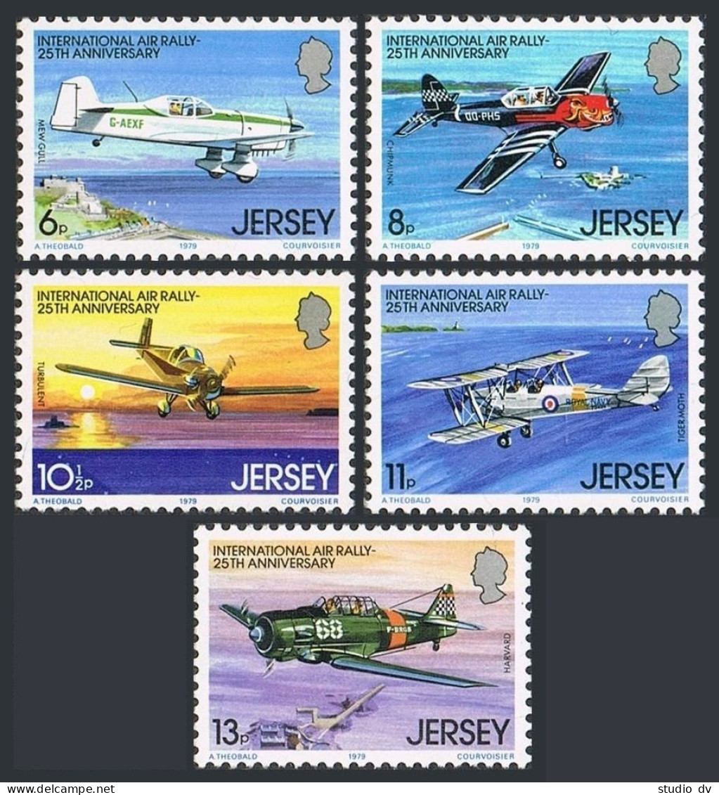 Jersey 208-212, MNH. Michel 198-202. 25th International Air Rally, 1979. - Jersey