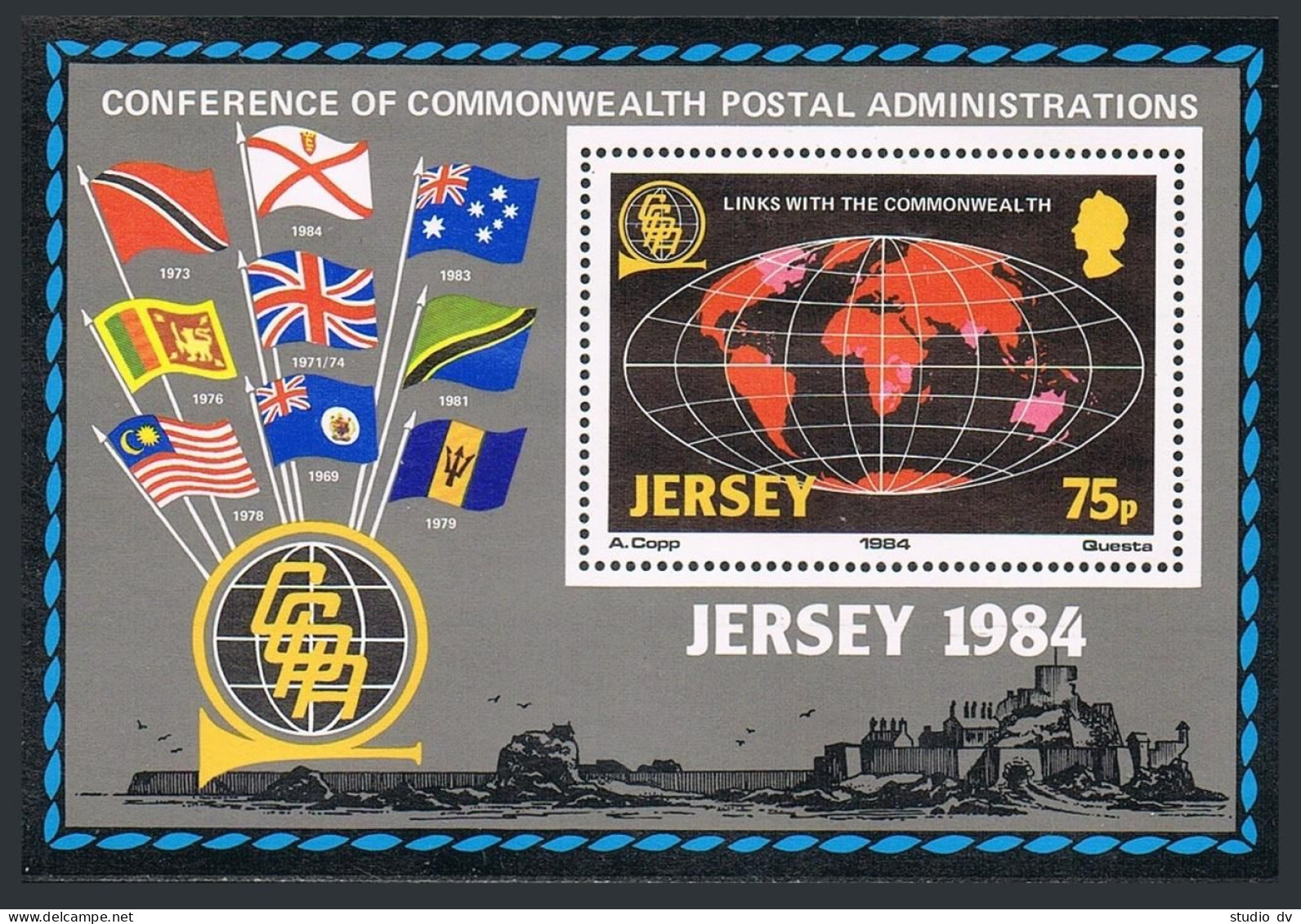 Jersey 329, MNH. Mi 323 Bl.3. Commonwealth Postal Administrations Conference. - Jersey