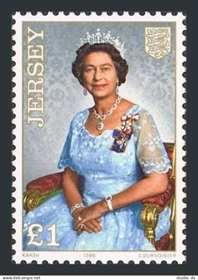 Jersey 389, MNH. Michel 377. Queen Elizabeth, 60th Birthday, 1985. - Jersey