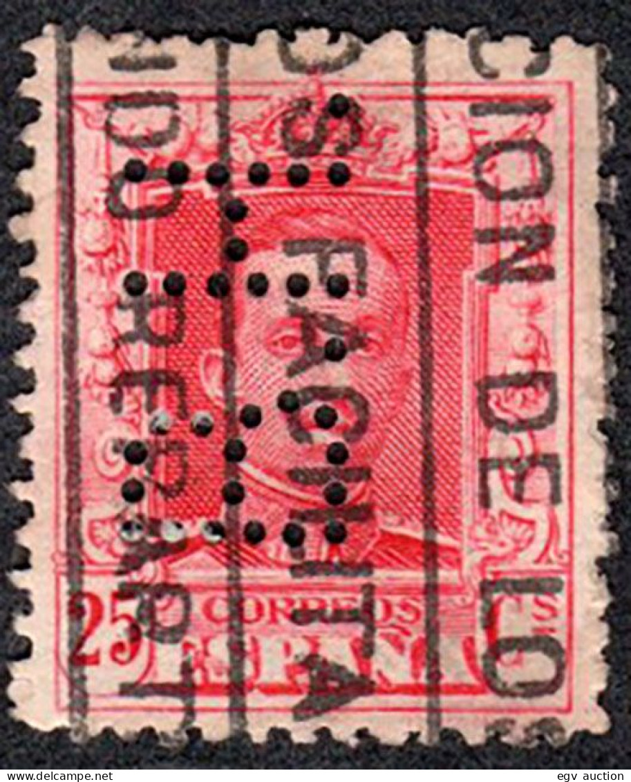 Madrid - Perforado - Edi O 317 - "B.H." (Banco) - Used Stamps