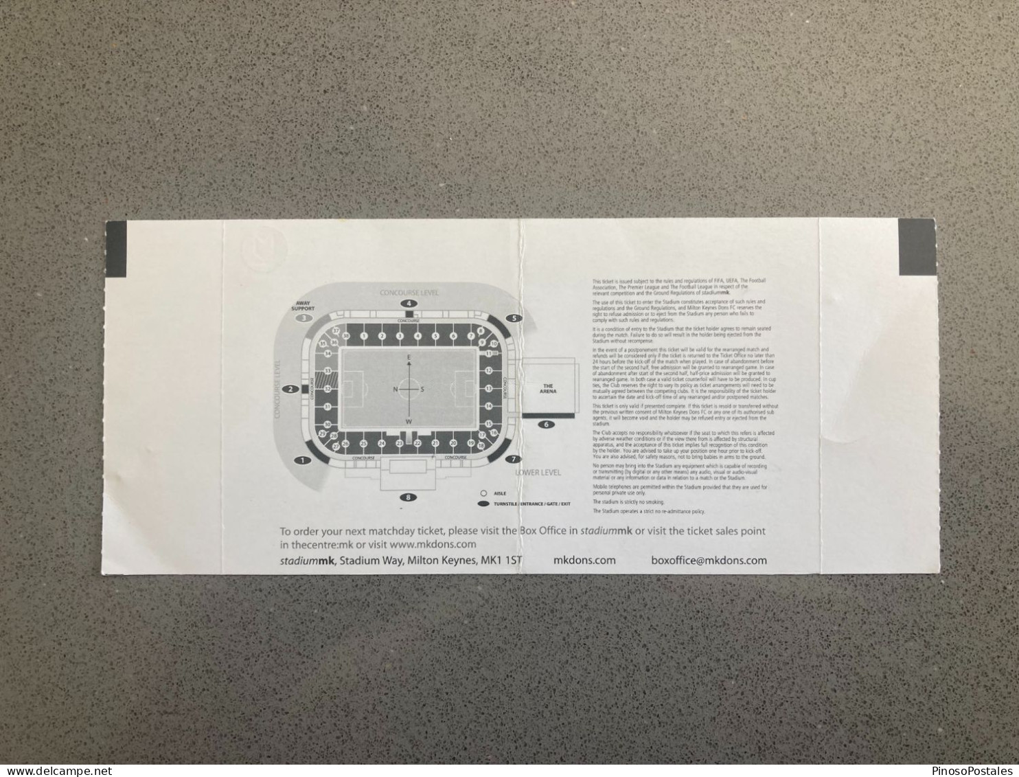 Milton Keynes Dons V Shrewsbury Town 2012-13 Match Ticket - Tickets D'entrée