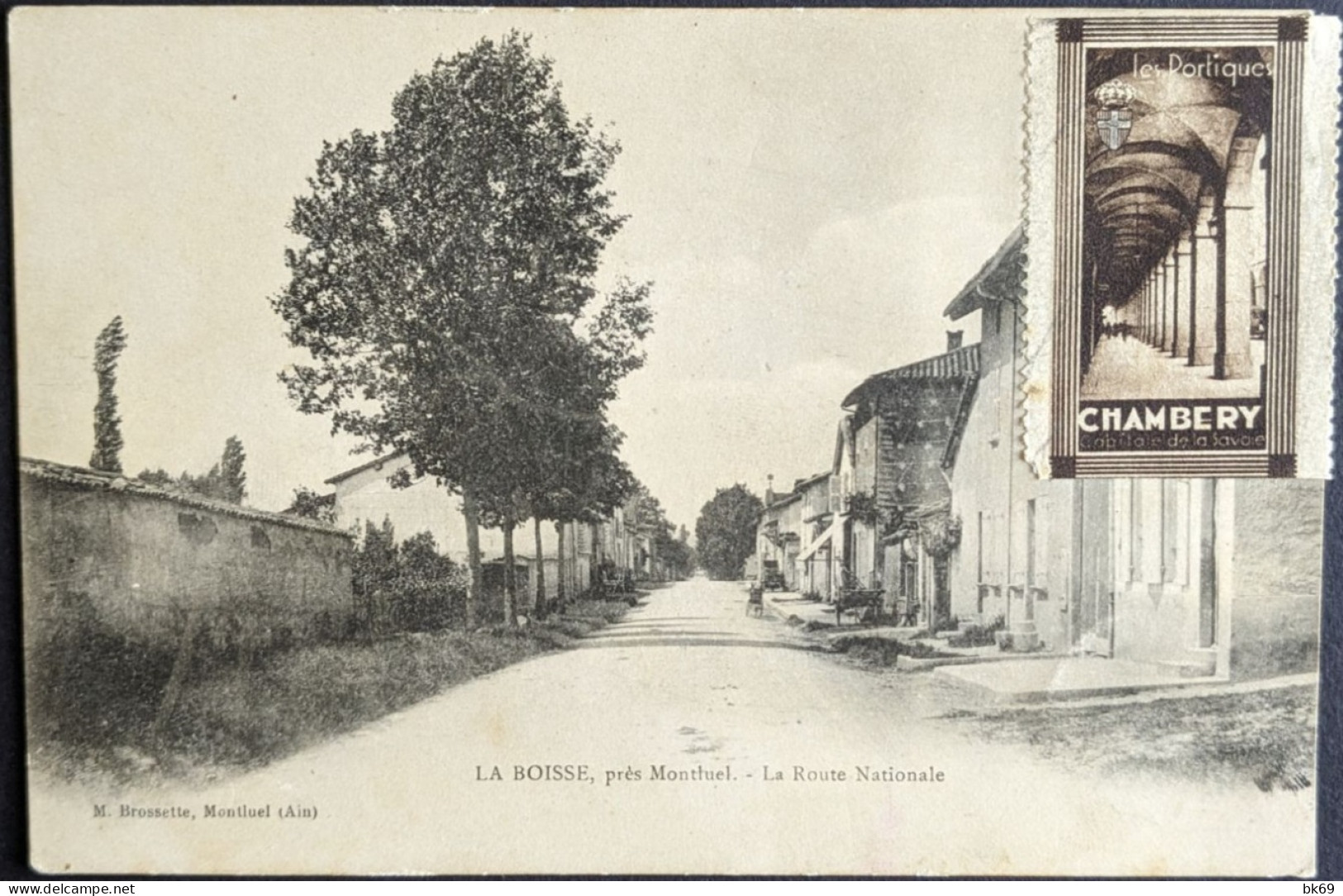 La Boisse La Route Nationnale, Près De Montluel, Vignette Chambèry - Ohne Zuordnung