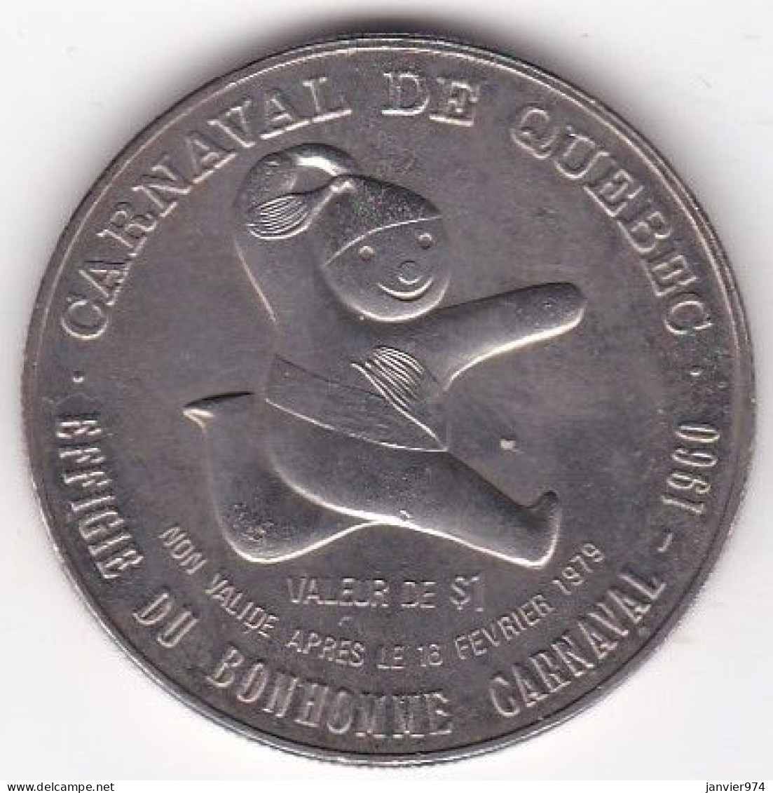 Canada Dollar Du Carnaval 1979 Quebec, En Cupronickel. - Canada