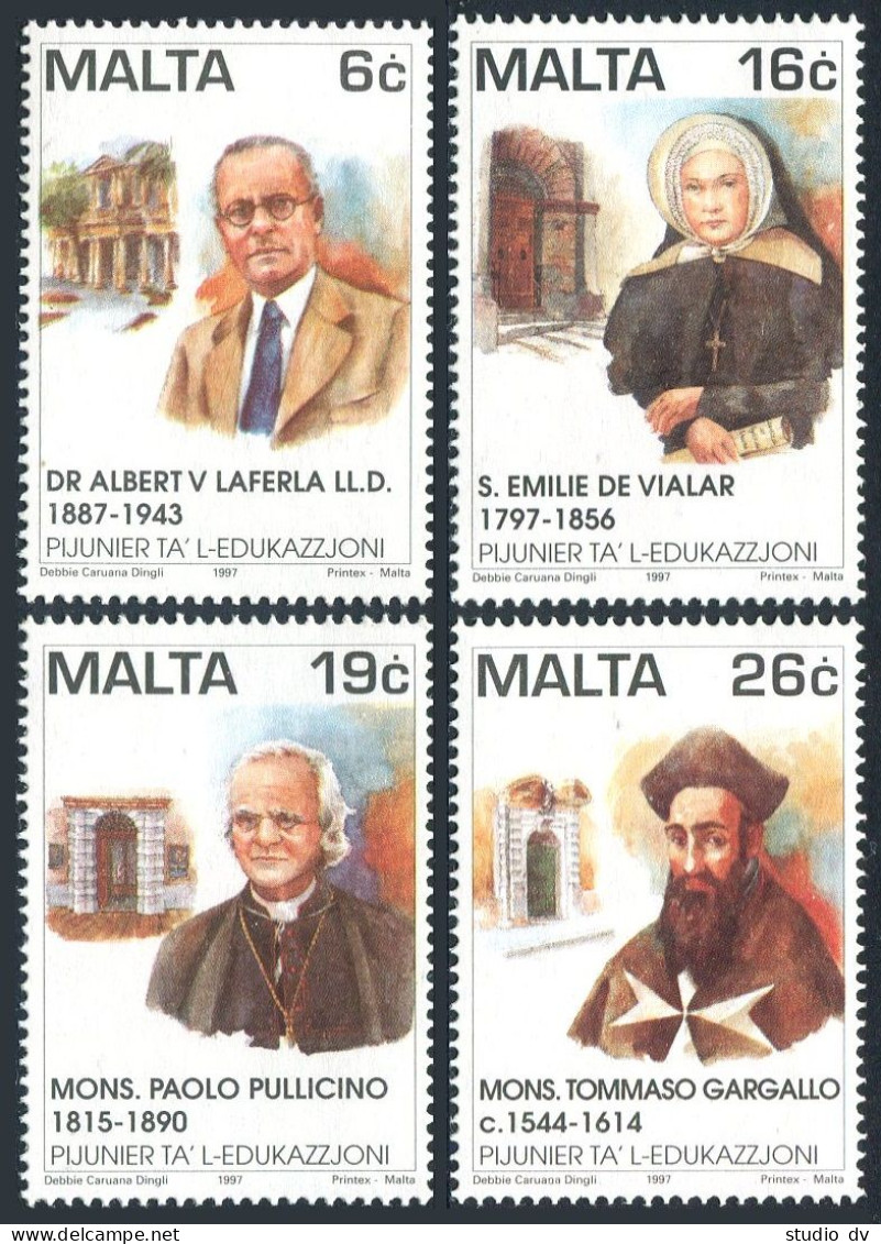 Malta 923-926, MNH. Michel 1020-1023. Pioneers Of Education, 1997. - Malta
