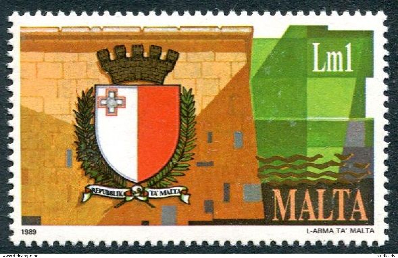 Malta 736, MNH. Michel 815, New National Emblem, 1989. - Malte