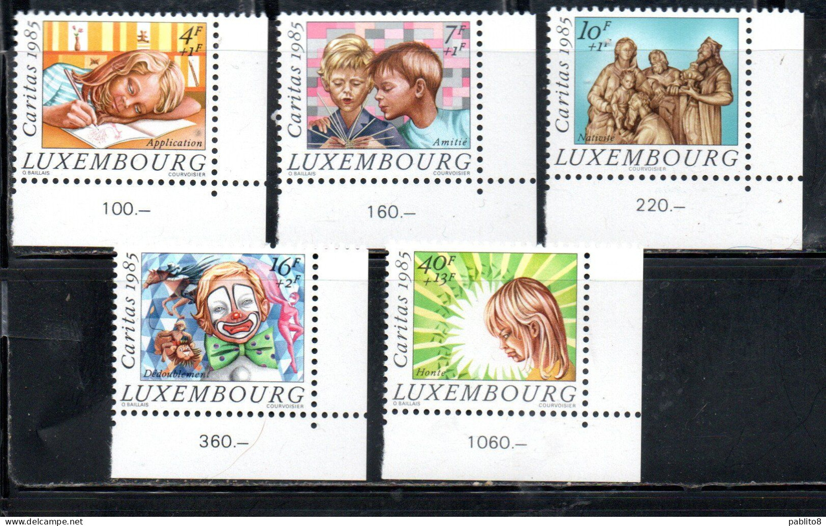 LUXEMBOURG LUSSEMBURGO 1985 CHRISTMAS NATALE NOEL WEIHNACHTEN NAVIDAD COMPLETE SET SERIE COMPLETA MNH - Ongebruikt