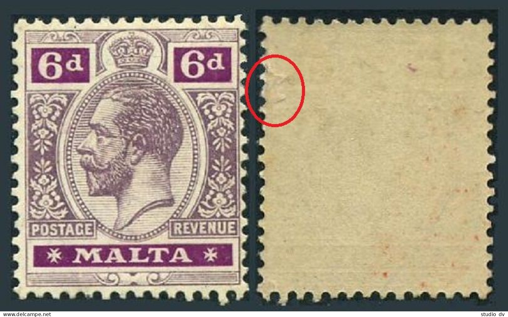 Malta 71,lightly Hinged.Michel 61. Definitive 1922.King George V. - Malta
