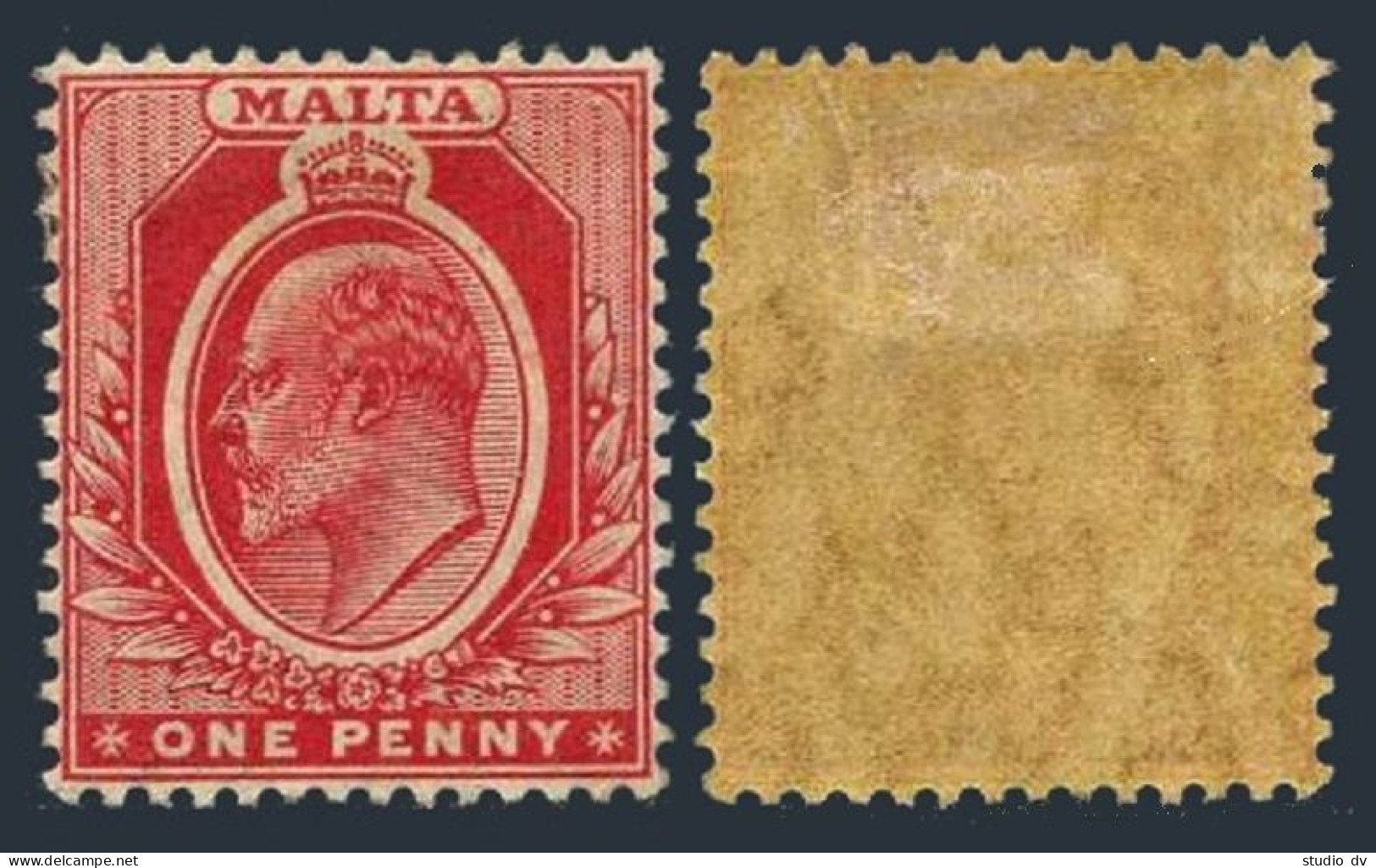 Malta 32,hinged.Michel 33. Definitive 1907.King Edward VII. - Malte
