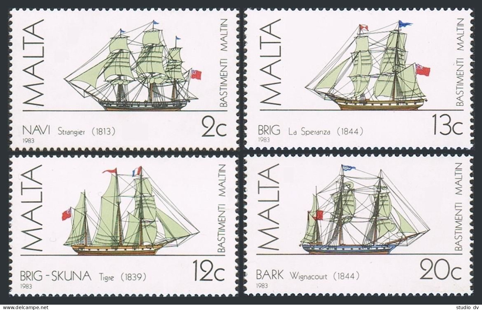 Malta 637-640, MNH. Michel 693-696. Ships-1983. Strangier, Tigre, La Speranza, - Malta