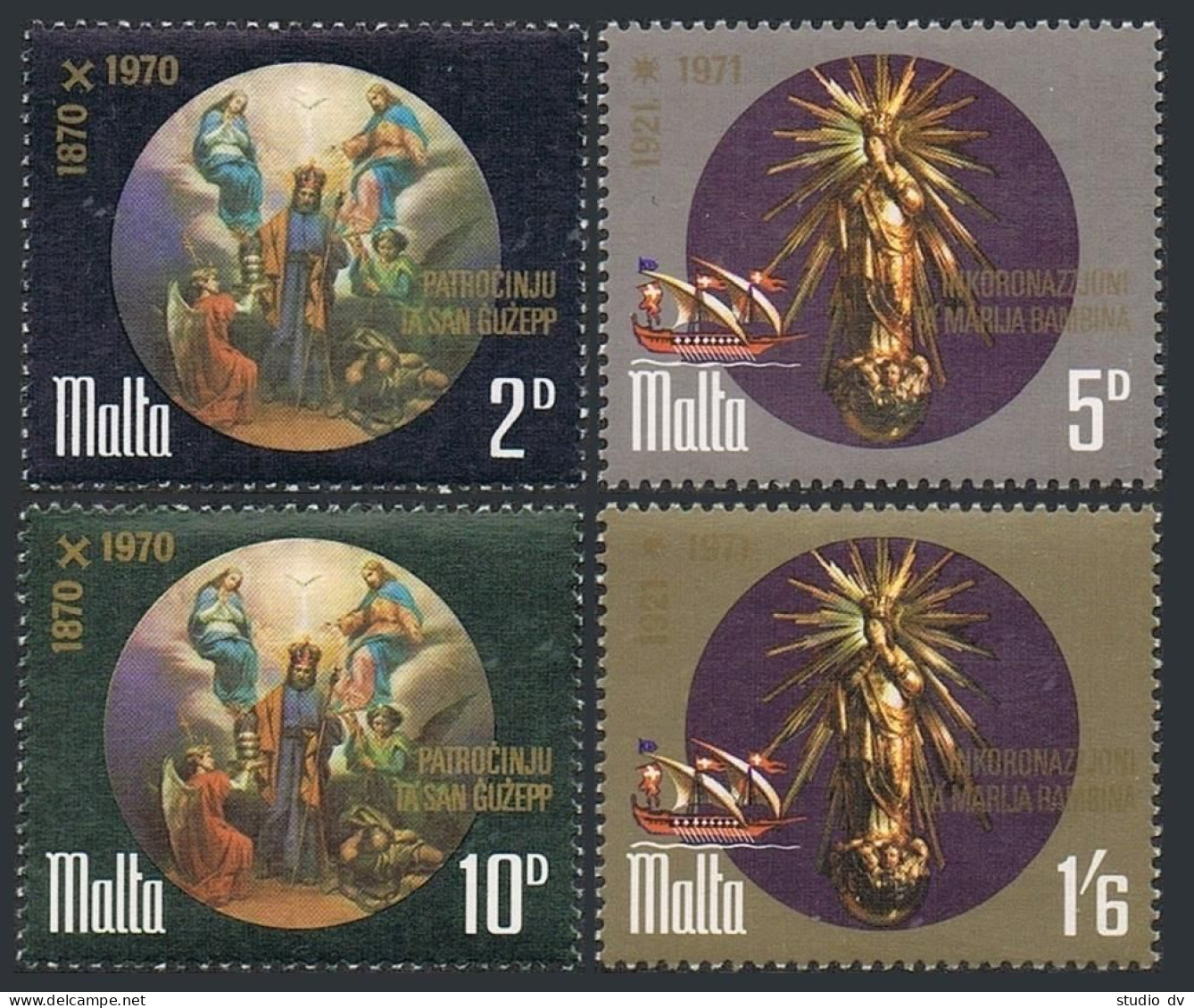 Malta 428-431, MNH. Mi 425-428. St Joseph, Patron Of Universal Church. 1971. - Malte