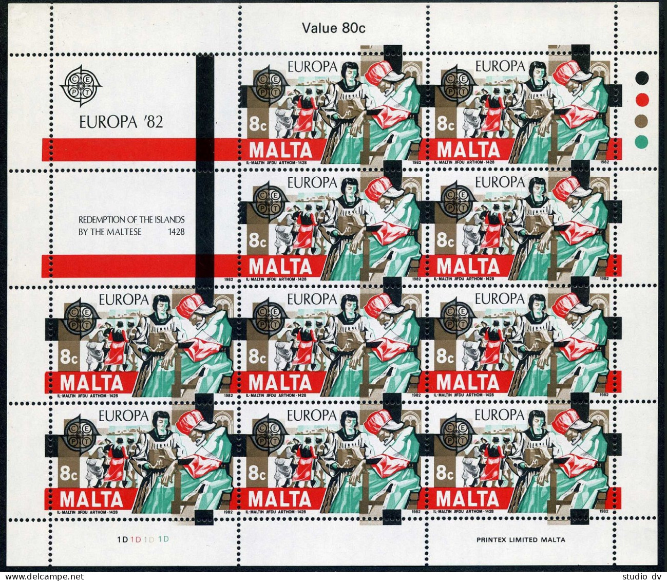 Malta 614-615 Sheets,MNH.Michel 661-662. EUROPE CEPT-1982,Redemption,1428. - Malte