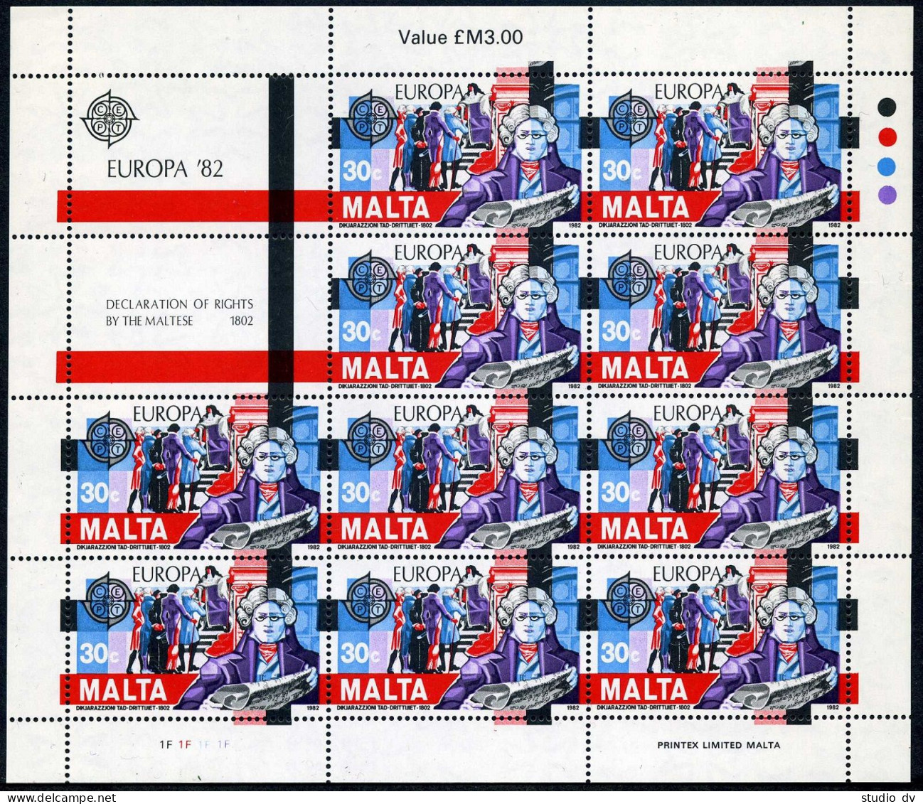 Malta 614-615 Sheets,MNH.Michel 661-662. EUROPE CEPT-1982,Redemption,1428. - Malta