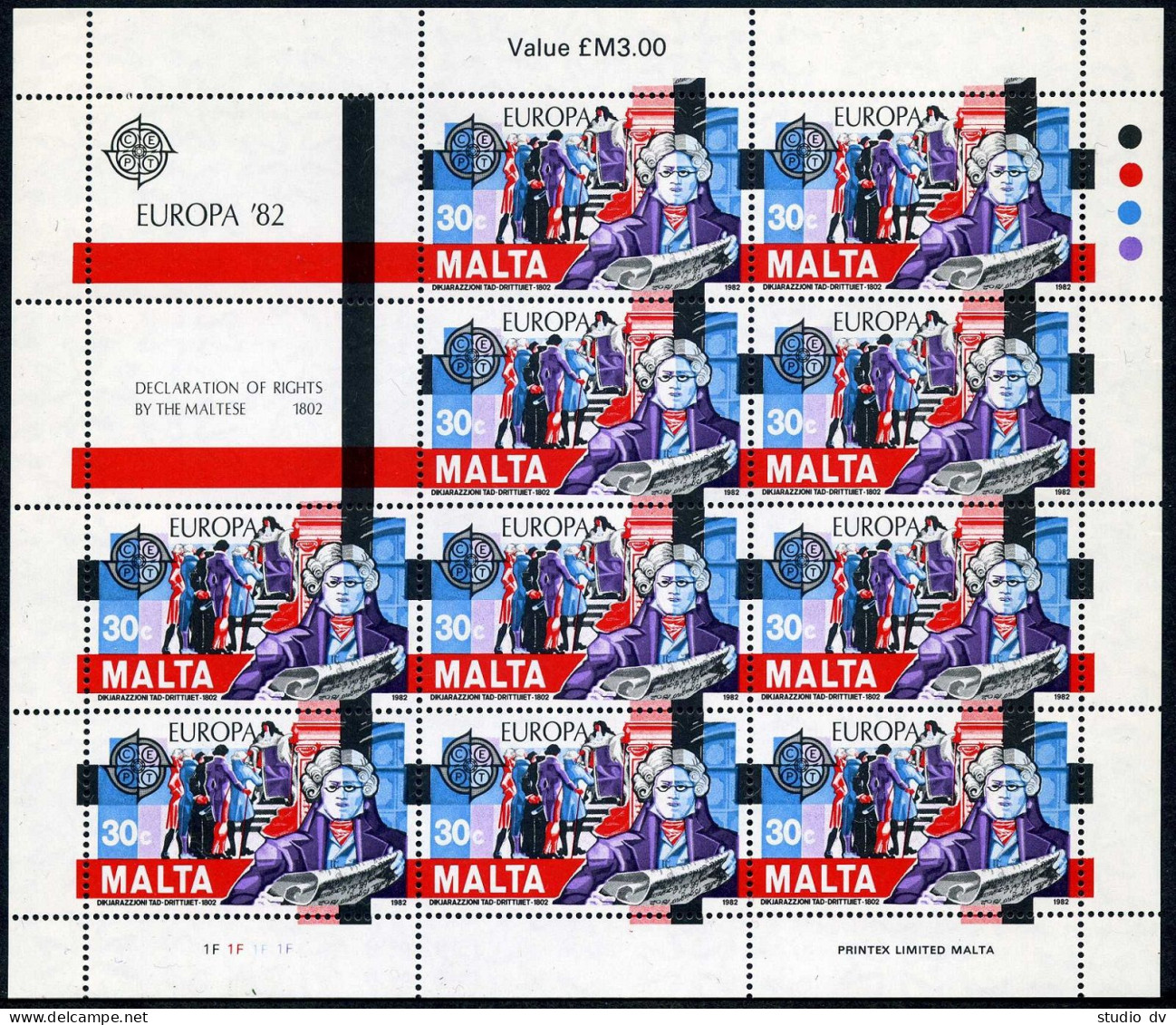 Malta 614-615 Sheets,MNH.Michel 661-662. EUROPE CEPT-1982,Redemption,1428. - Malte