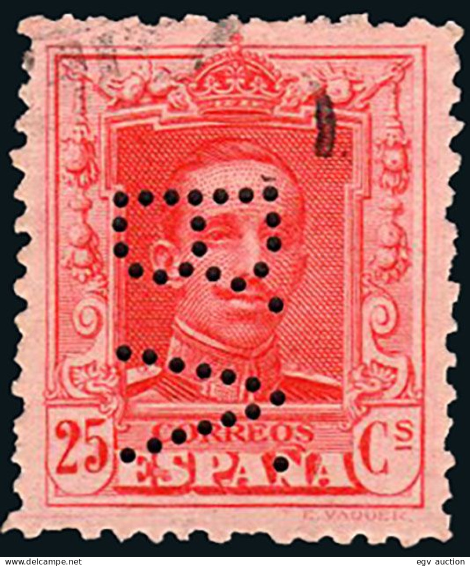 Madrid - Perforado - Edi O 317 - "B.V" (Banco Vizcaya) - Used Stamps