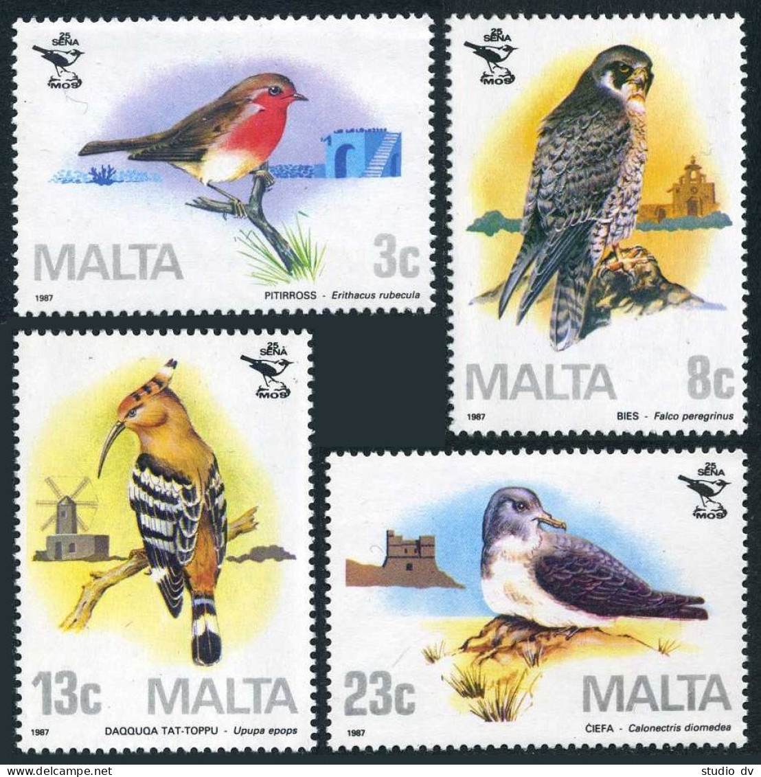 Malta 690-693, MNH. Michel 762-765. Malta Ornithological Society, 25th Ann.1987. - Malta