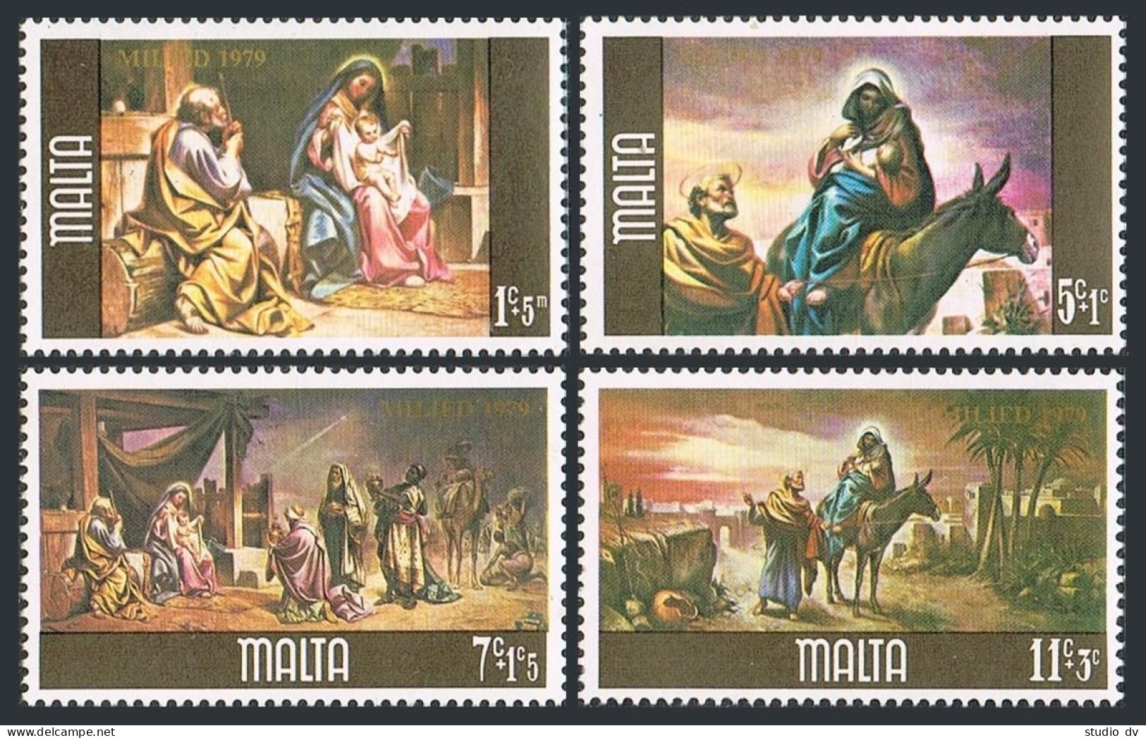 Malta B34-B37, MNH. Michel 603-606. Christmas 1979, By Giuseppe Cali. - Malta