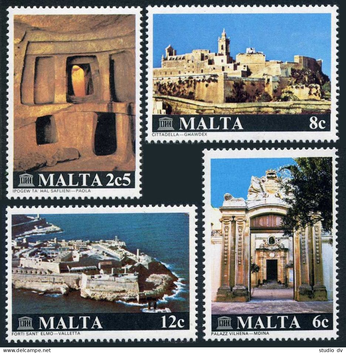 Malta 570-573, MNH. Michel 610-613. UNESCO 1980. Monument Restoration: Citadel, - Malte