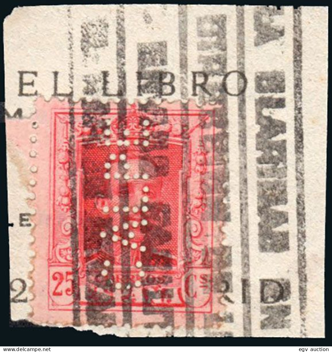 Madrid - Perforado - Edi O 317 - Fragmento "CALPE" (Editorial) - Used Stamps