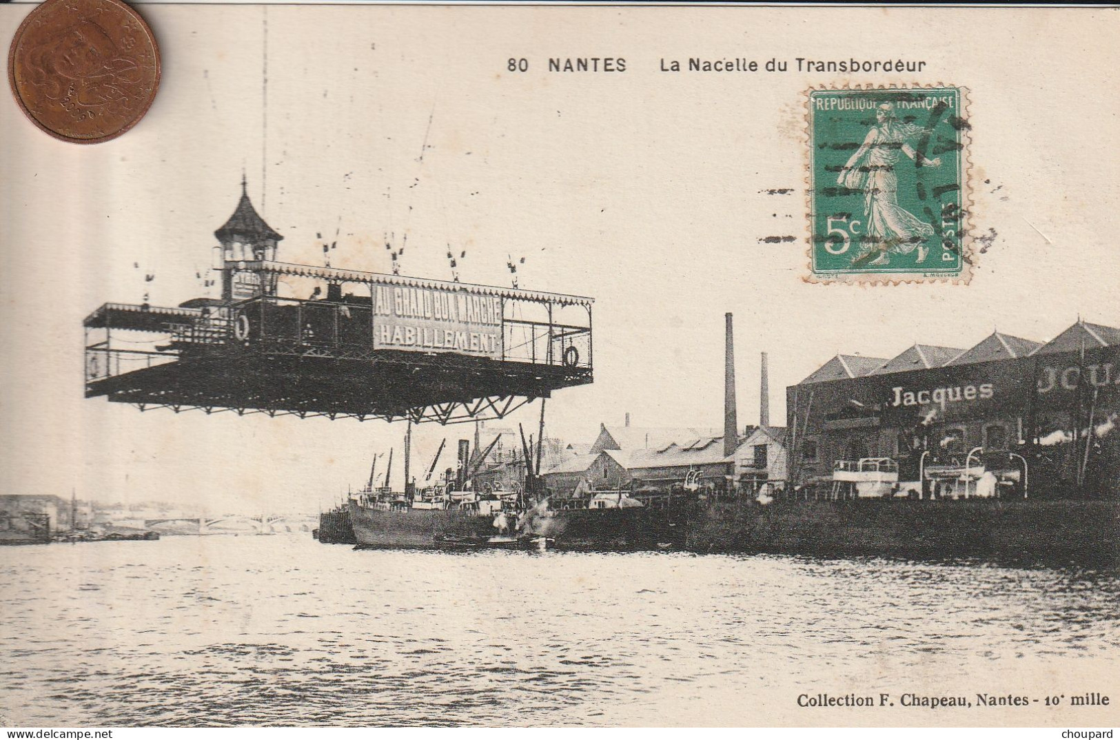 44 - Carte Postale Ancienne De NANTES  La Nacelle Du Pont Transbordeur - Nantes