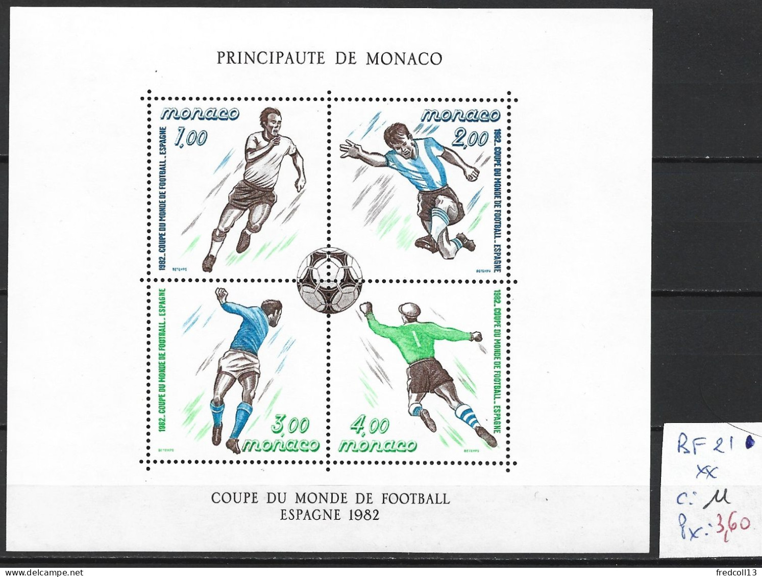 MONACO BF 21 ** Côte 11 € - 1982 – Espagne