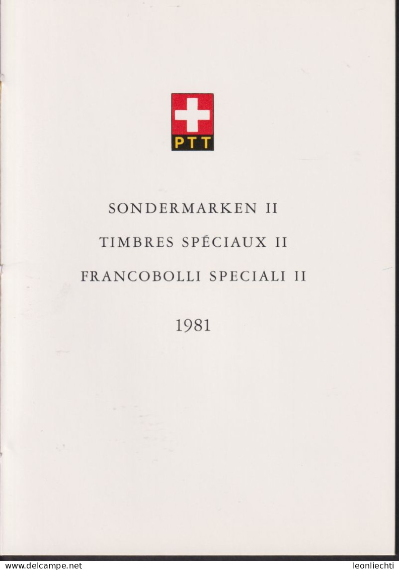 1981 Schweiz PTT Faltblatt Nr.183, ET ° Mi:CH 1206-1209, Zum:CH 656-659, Sonderpostmarken II - Lettres & Documents