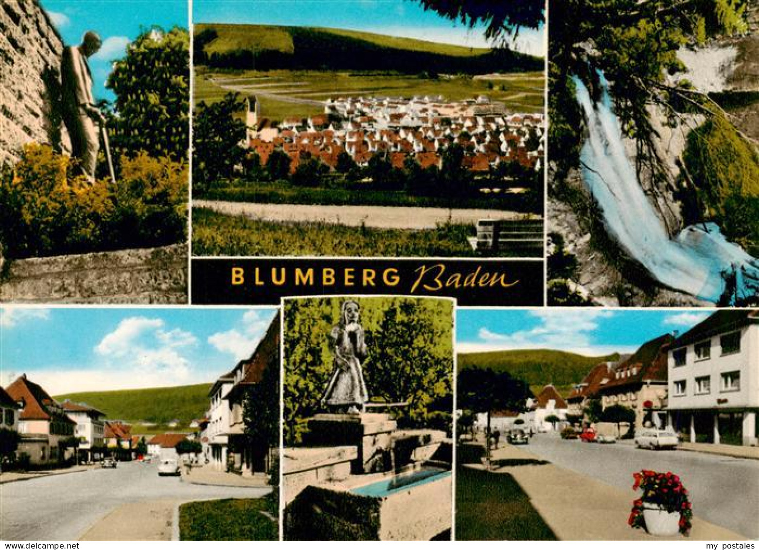 73926963 Blumberg__Baden Brunnen Panorama Ortspartien Wasserfall - Sonstige & Ohne Zuordnung