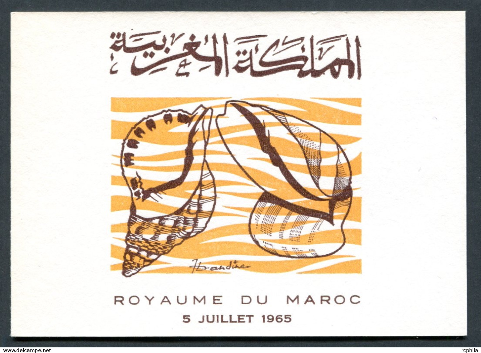RC 27468 MAROC N° 488 / 490 FAUNE COQUILLAGES ENCART 1er JOUR TIRAGE 200 Ex SIGNÉ JEAN DANDINE - Marruecos (1956-...)