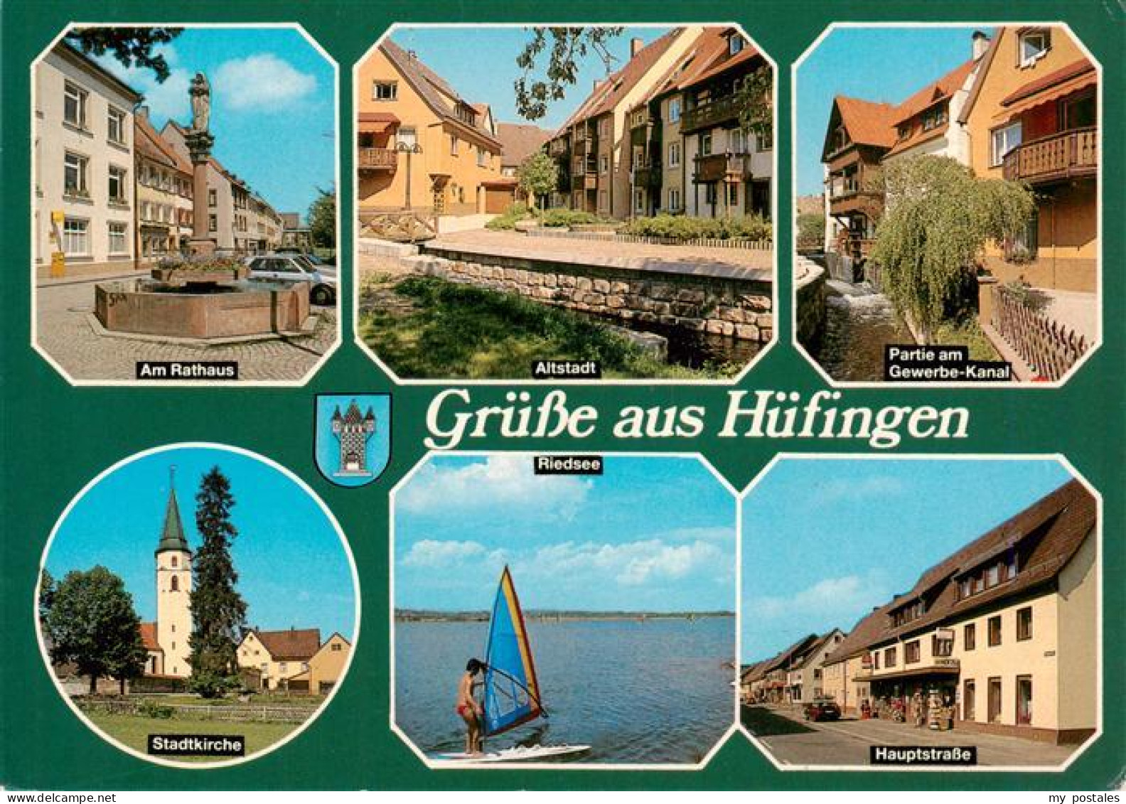 73926952 Huefingen Brunnen Altstadt Gewerbekanal Stadtkirche Hauptstrasse - Sonstige & Ohne Zuordnung