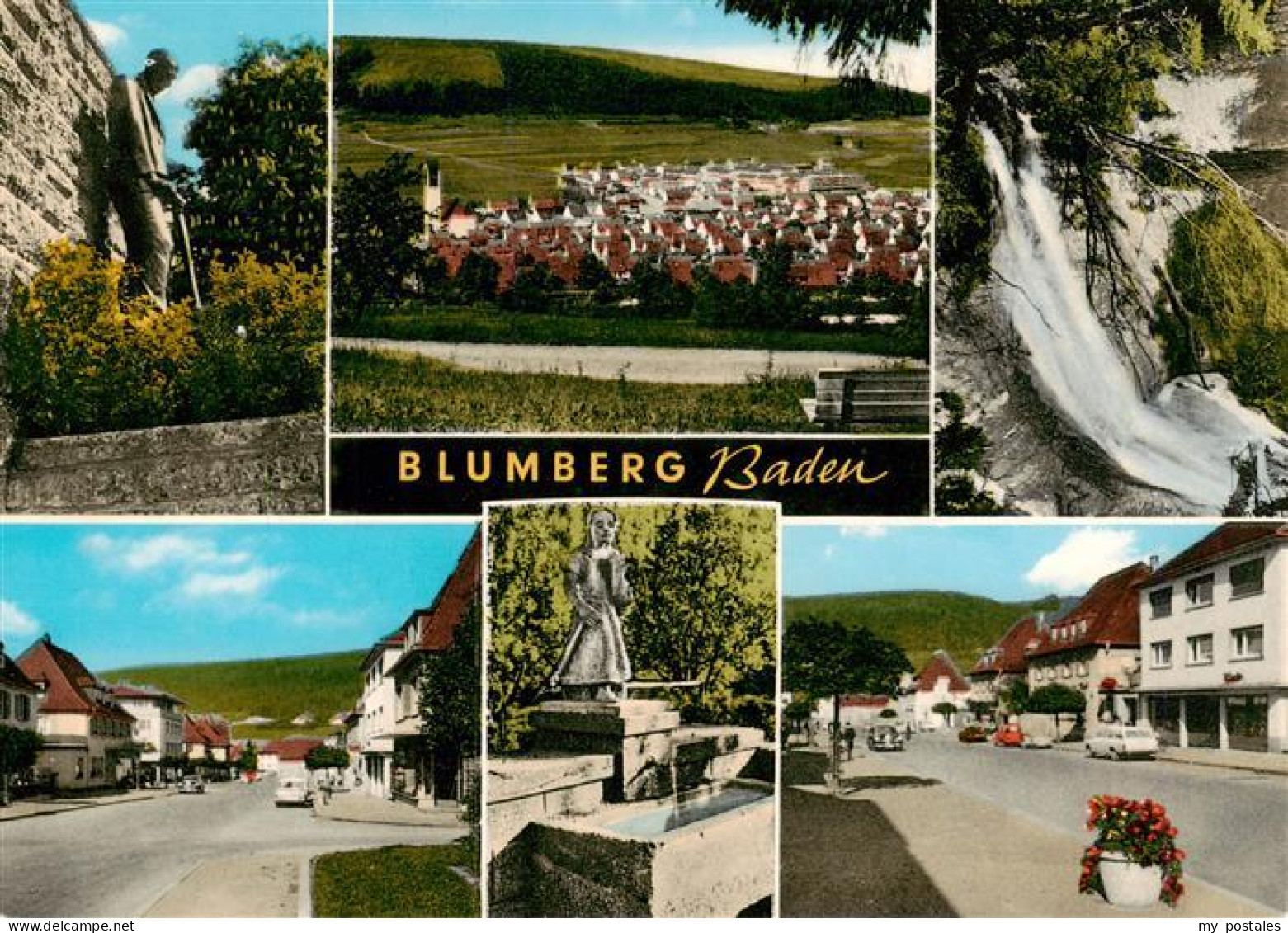 73926944 Blumberg__Baden Brunnen Panorama Wasserfall Ortspartien - Sonstige & Ohne Zuordnung